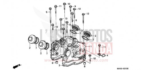 COUVERCLE DE CULASSE NX650X de 1999